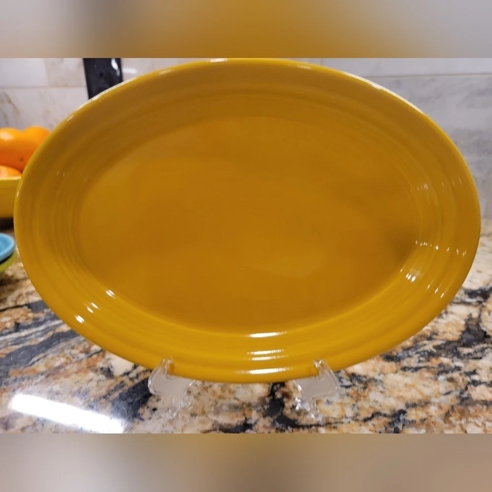 Fiesta 9 5/8 Inch Small Oval Serving Platter Daffodil